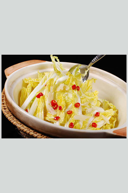 砂锅娃娃菜美食高清图片