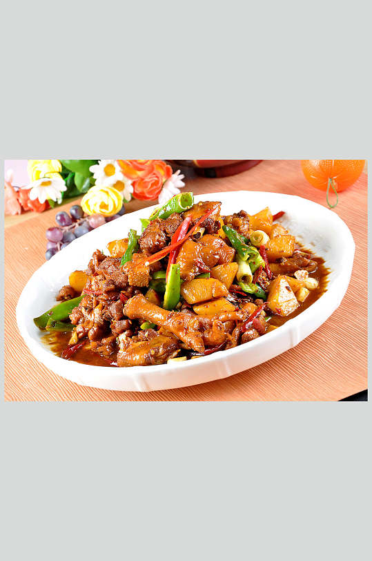大盘鸡美食高清图片