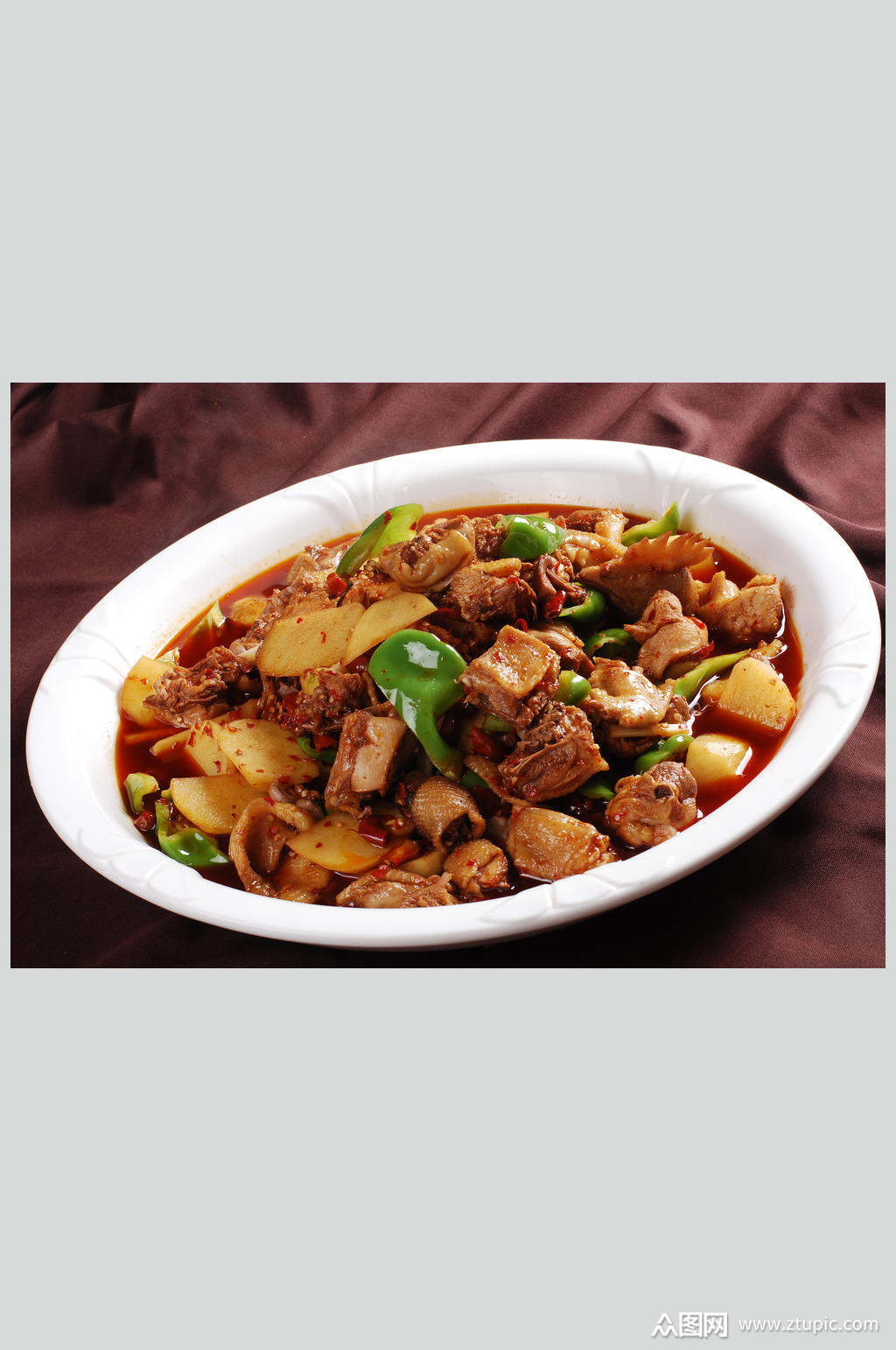 大盘鸡美食高清图片素材