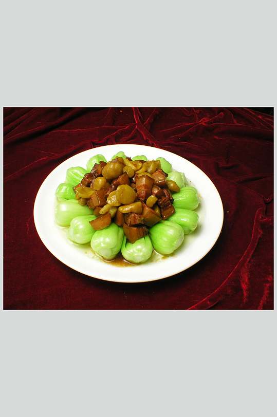 板栗肉菜心