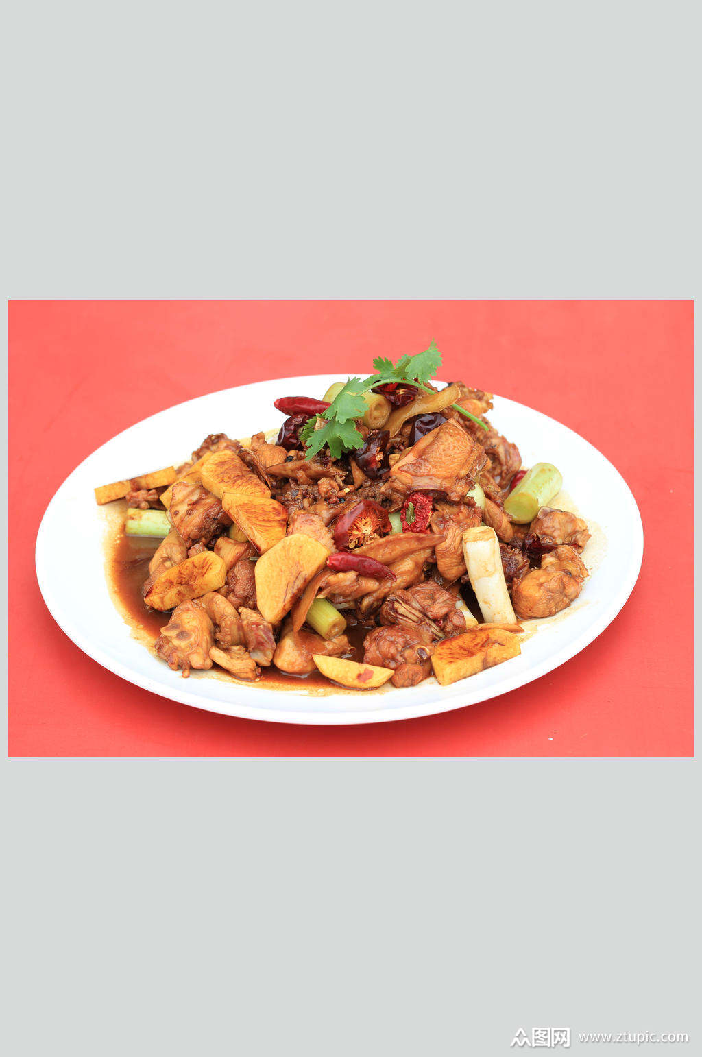 大盘鸡美食高清图片素材