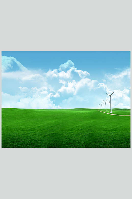 蓝天绿草高清自然风光壁纸