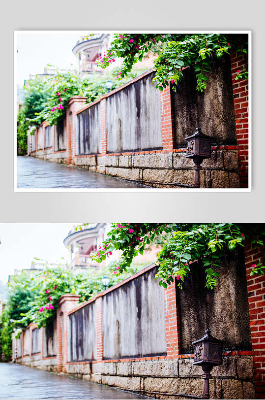 厦门鼓浪屿安静的小巷子摄影图片素材