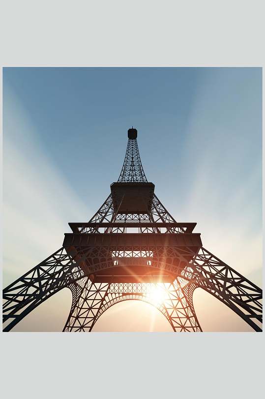 巴黎埃菲尔铁塔仰视图摄影图片素材立即下载铁塔巴黎旅游海报立即下载