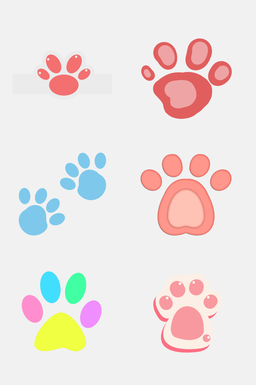 免抠元素猫爪狗爪元素素材