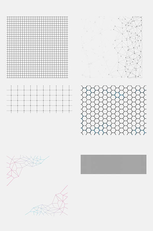 灰色网络网格免抠元素素材