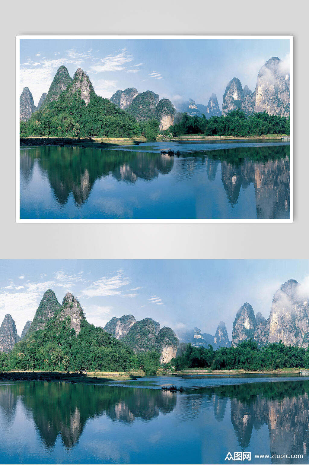 水中倒影秀美桂林山水美景图片