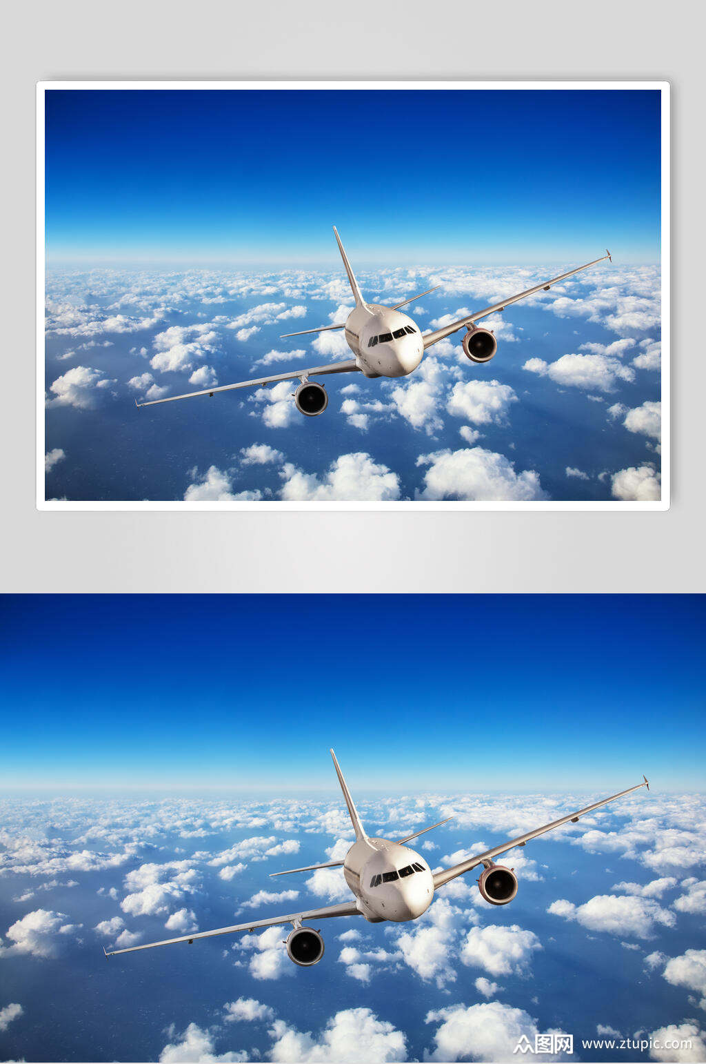 唯美蓝天中国航空飞机蓝天摄影图模板下载-编号1672327-众图网