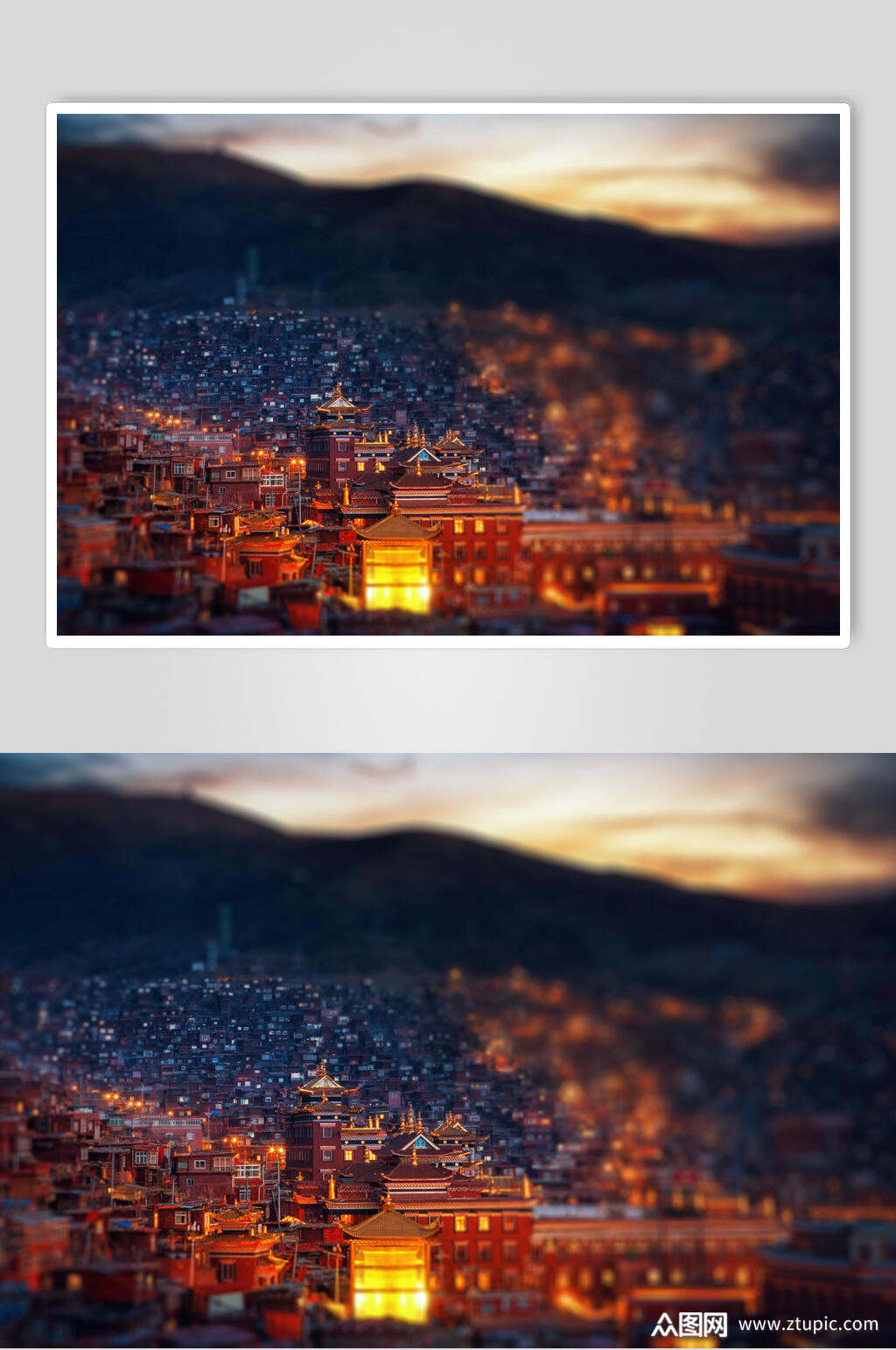 中国民族特色夜景色达风景素材