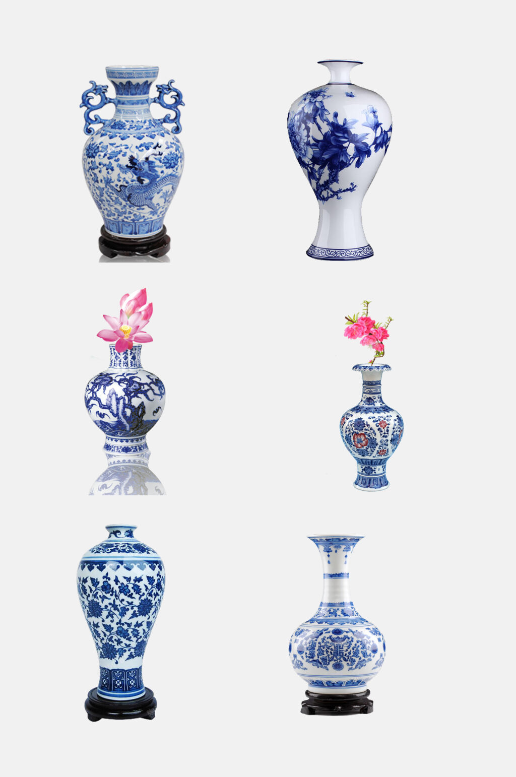 精致青花瓷瓷器免抠元素素材