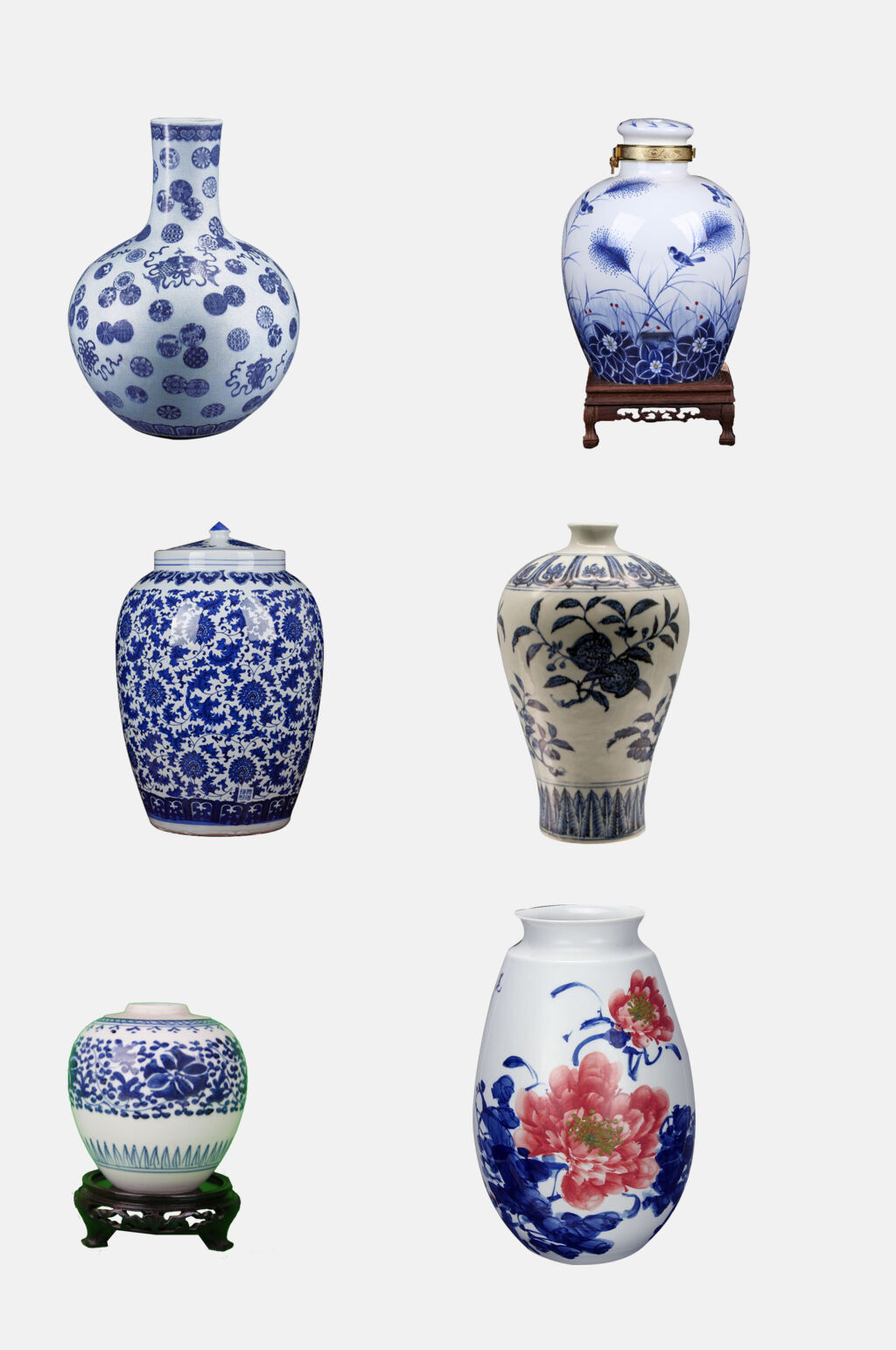 古风青花瓷瓷器免抠元素素材