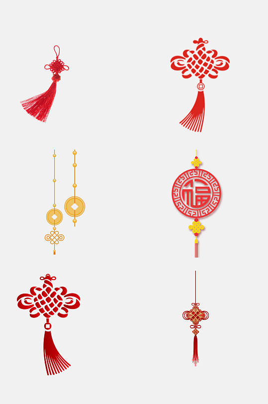中式中国结玉佩免抠设计元素
