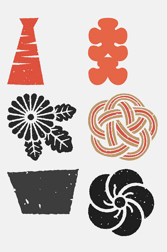 花朵绣球日式免抠元素素材