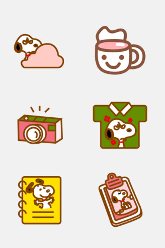 可爱卡通小图标免抠元素
