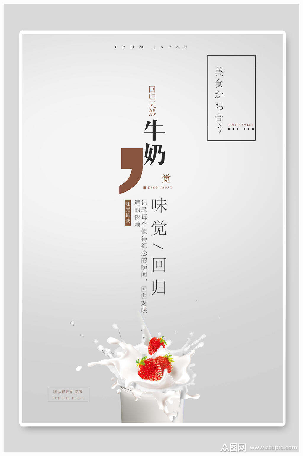 牛奶果汁奶茶海报素材