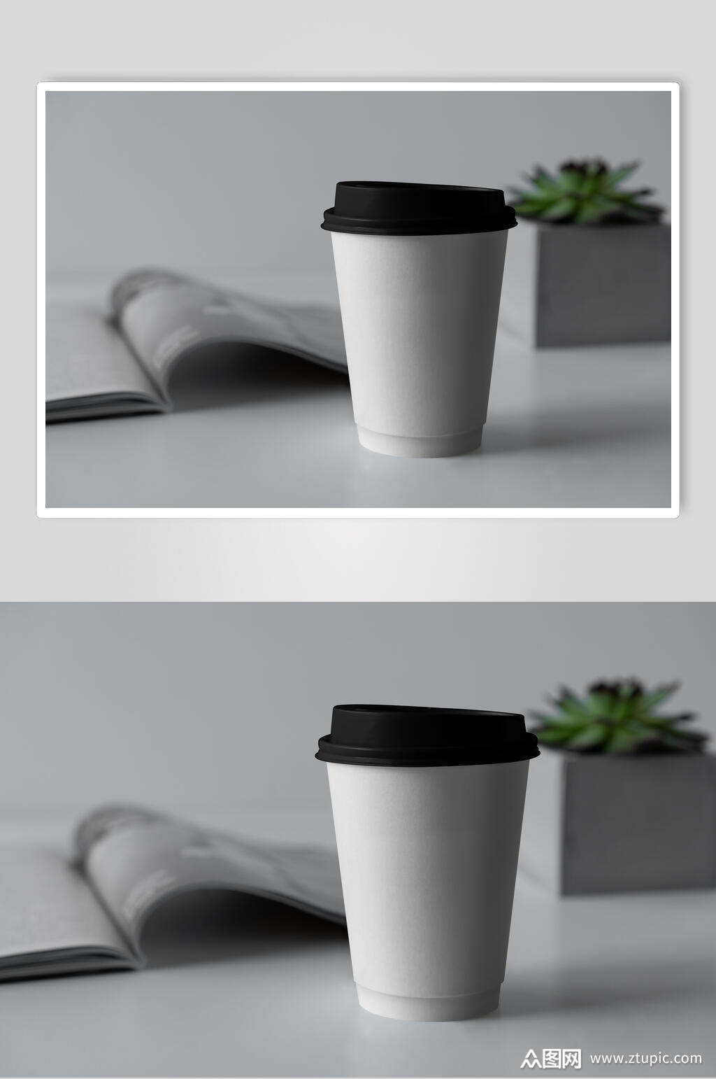 时尚简约奶茶咖啡杯样机素材