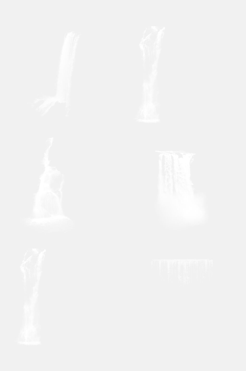 白色瀑布免抠元素