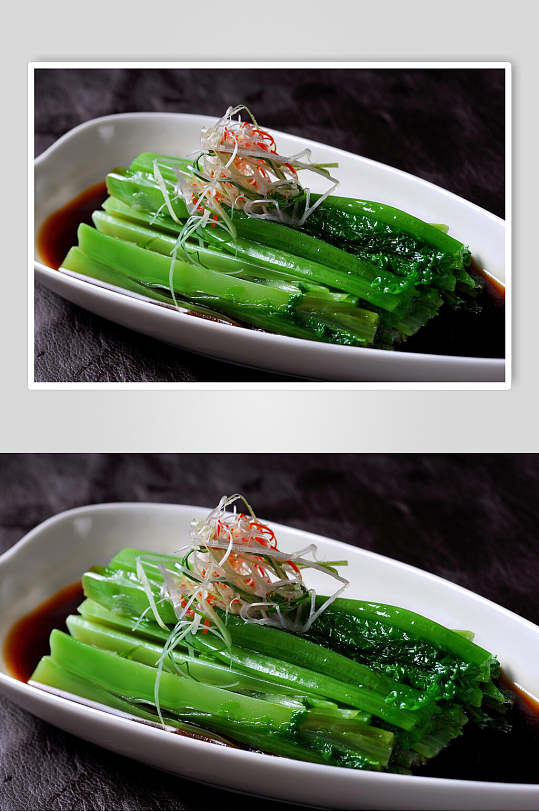 新鲜白灼凤尾美食图片