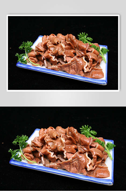 驴板肠食物摄影图片