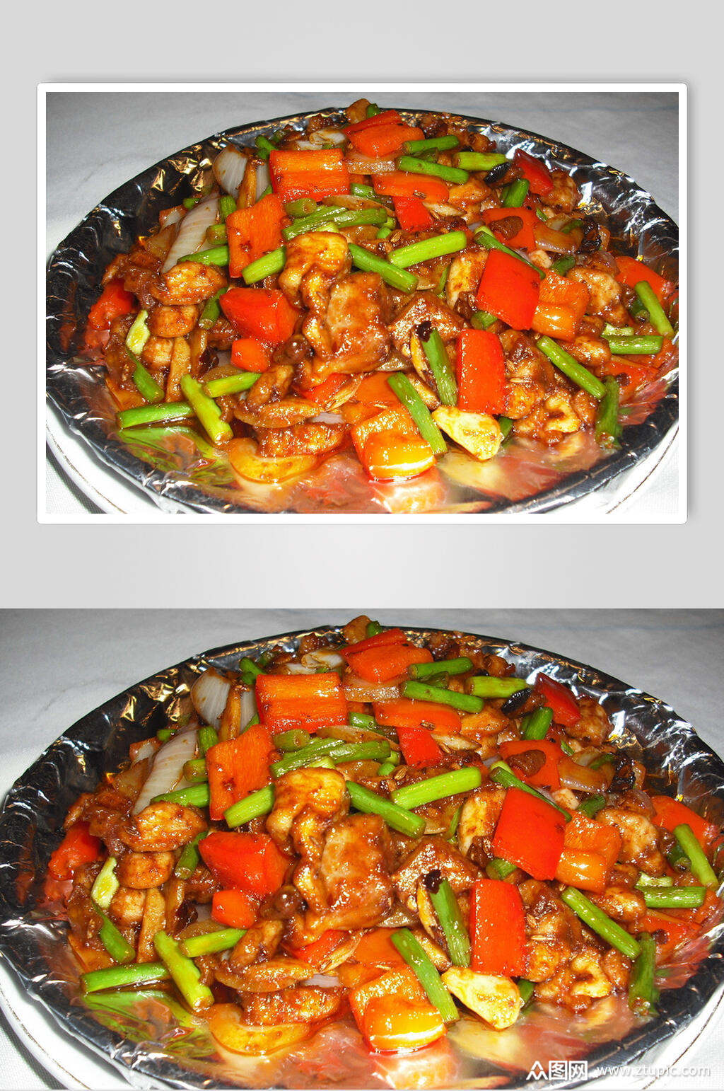 飘香铁板鸡丁食品摄影图片素材