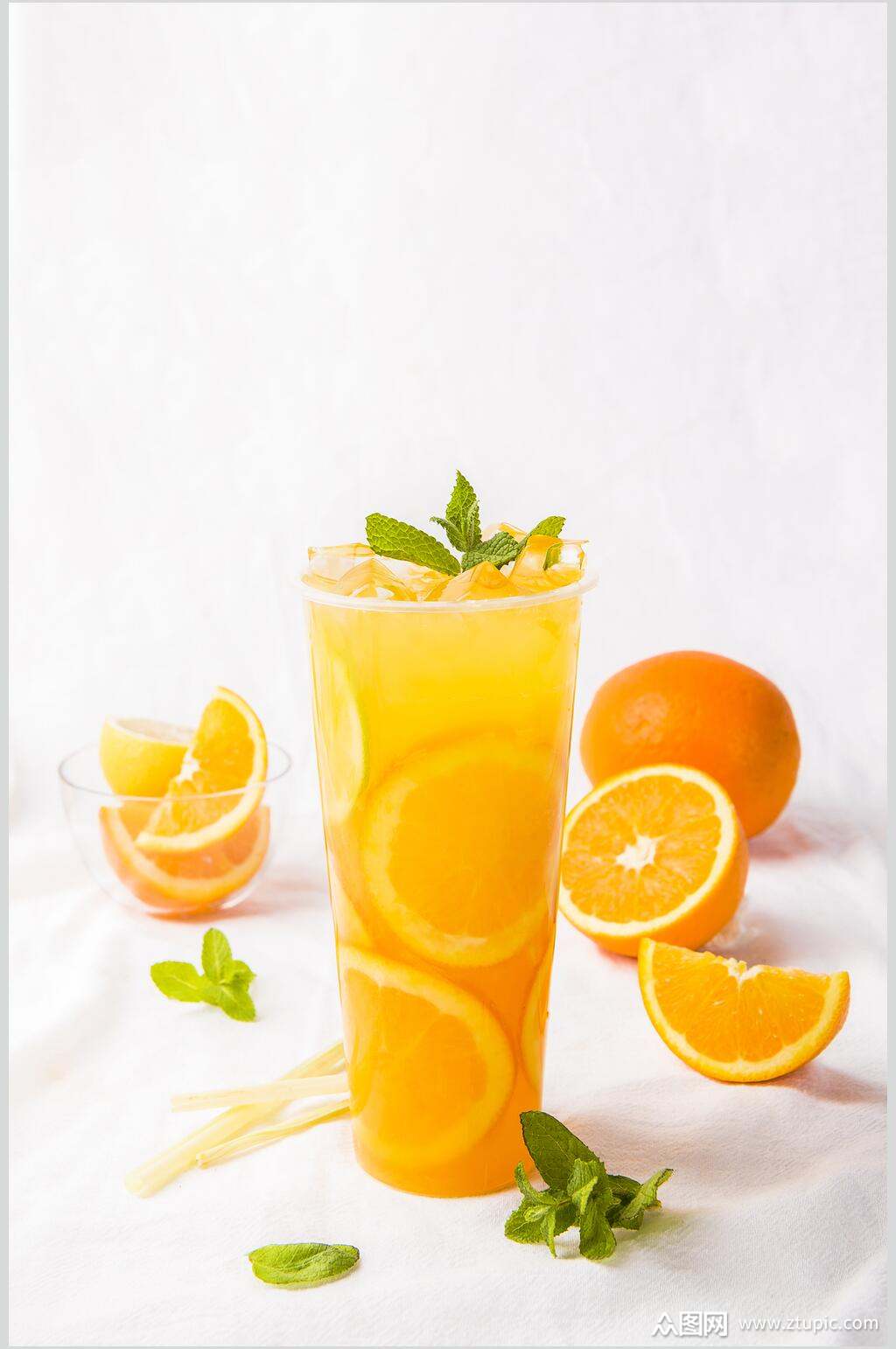 橙汁奶茶高清图片素材