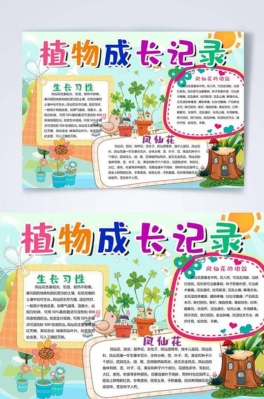 植物观察小报图片-植物观察小报设计素材-植物观察小报模板下载-众图