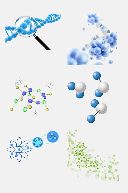 生物基因医疗化学分子免抠素材