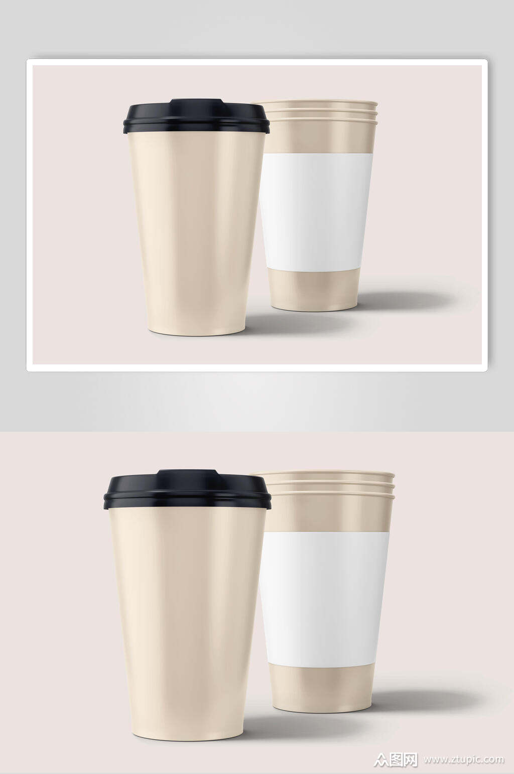 品牌设计贴纸奶茶咖啡杯子样机
