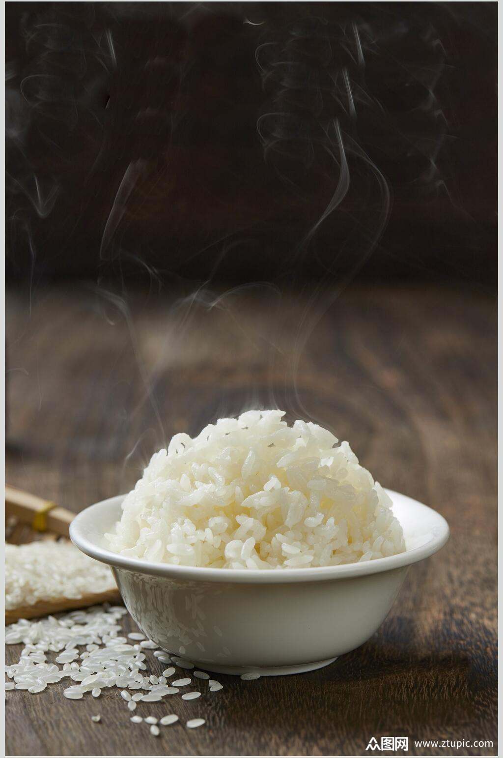 极简生米熟米饭图片素材