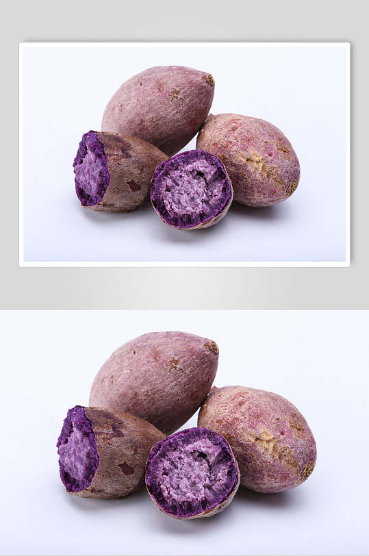 烤紫薯蔬菜图片