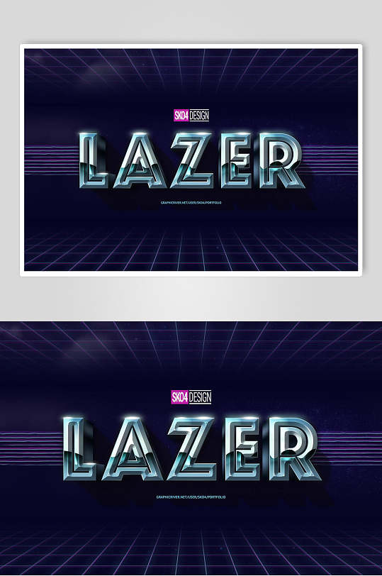 发光文字立体英文艺术字