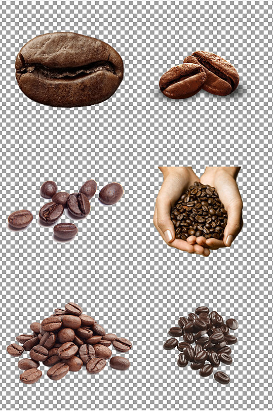 咖啡豆可可豆免扣素材