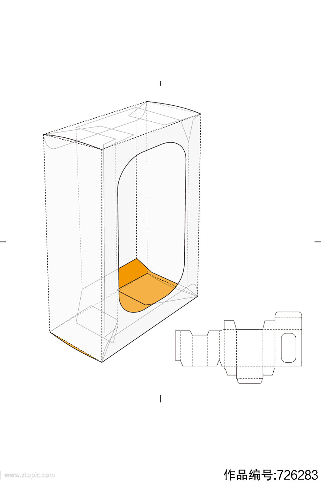 ai包装盒刀版图设计盒型展开图模切刀模刀线模板