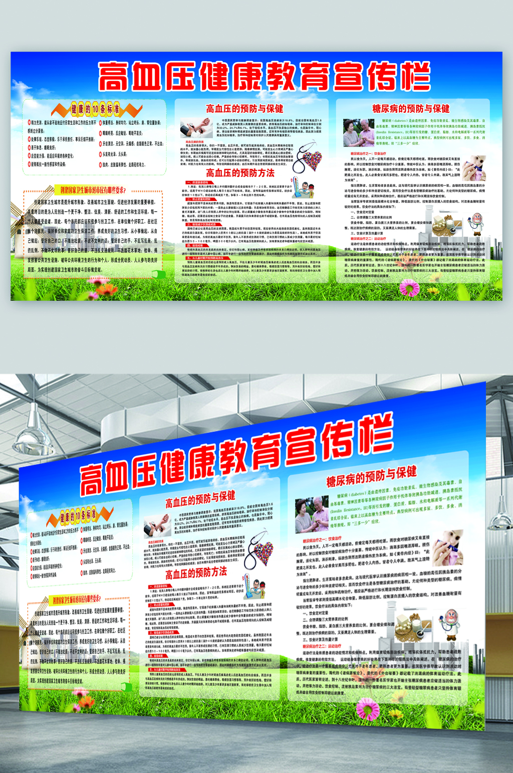 高血压健康教育宣传栏展板