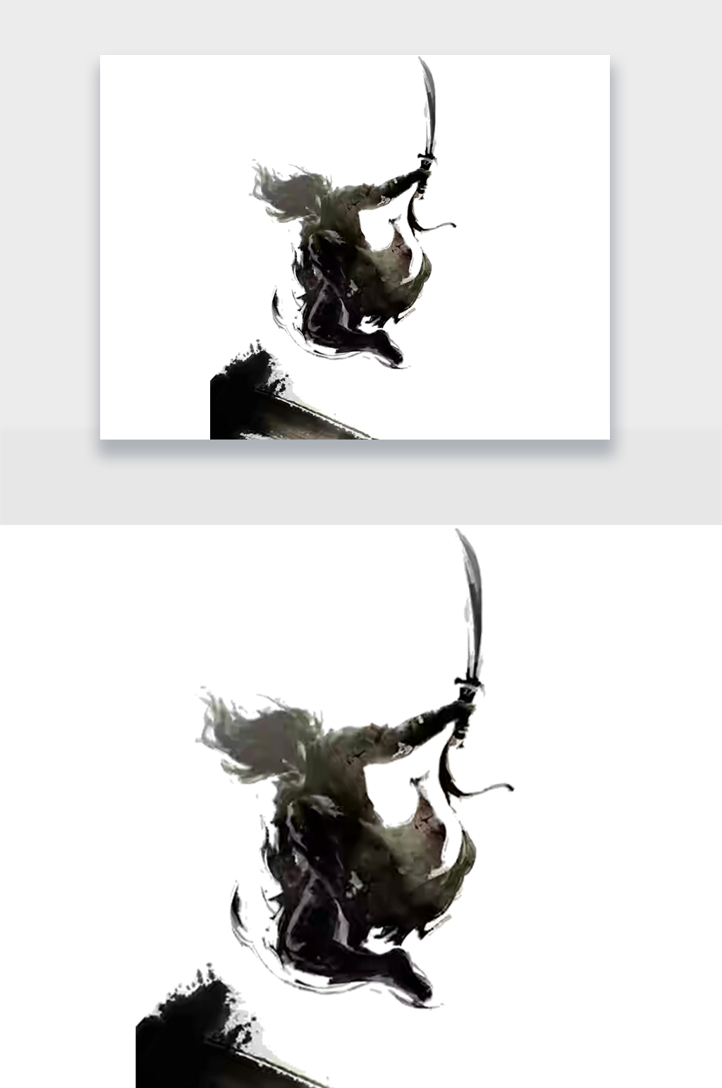 潇洒帅气剑客png素材