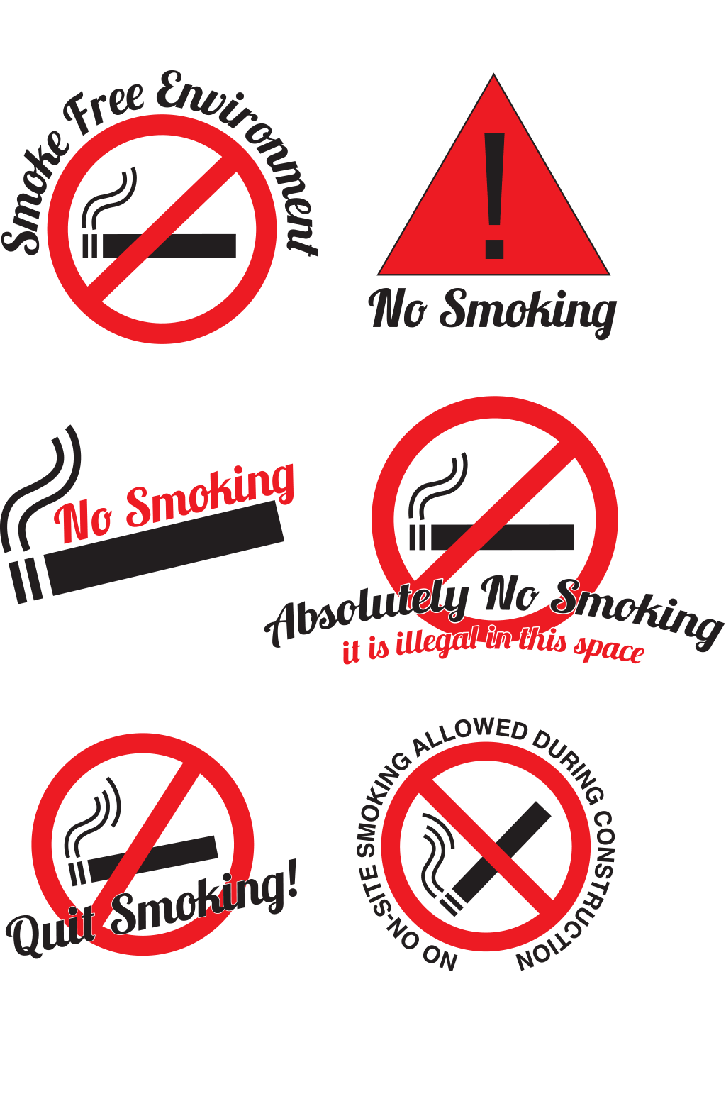 禁止吸烟标识图标禁烟标识禁烟标识禁止吸烟英文标识