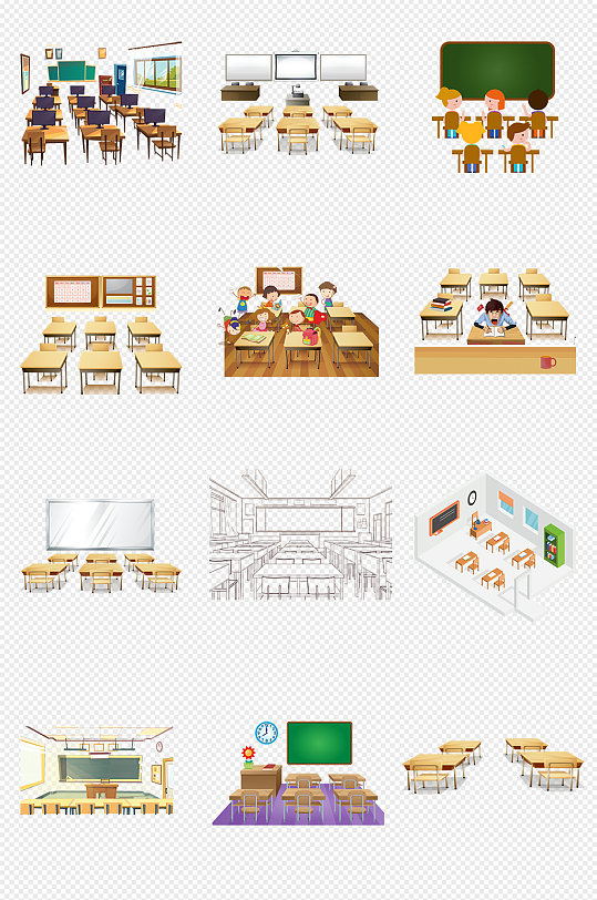 教室课桌椅图片-教室课桌椅素材下载-众图网