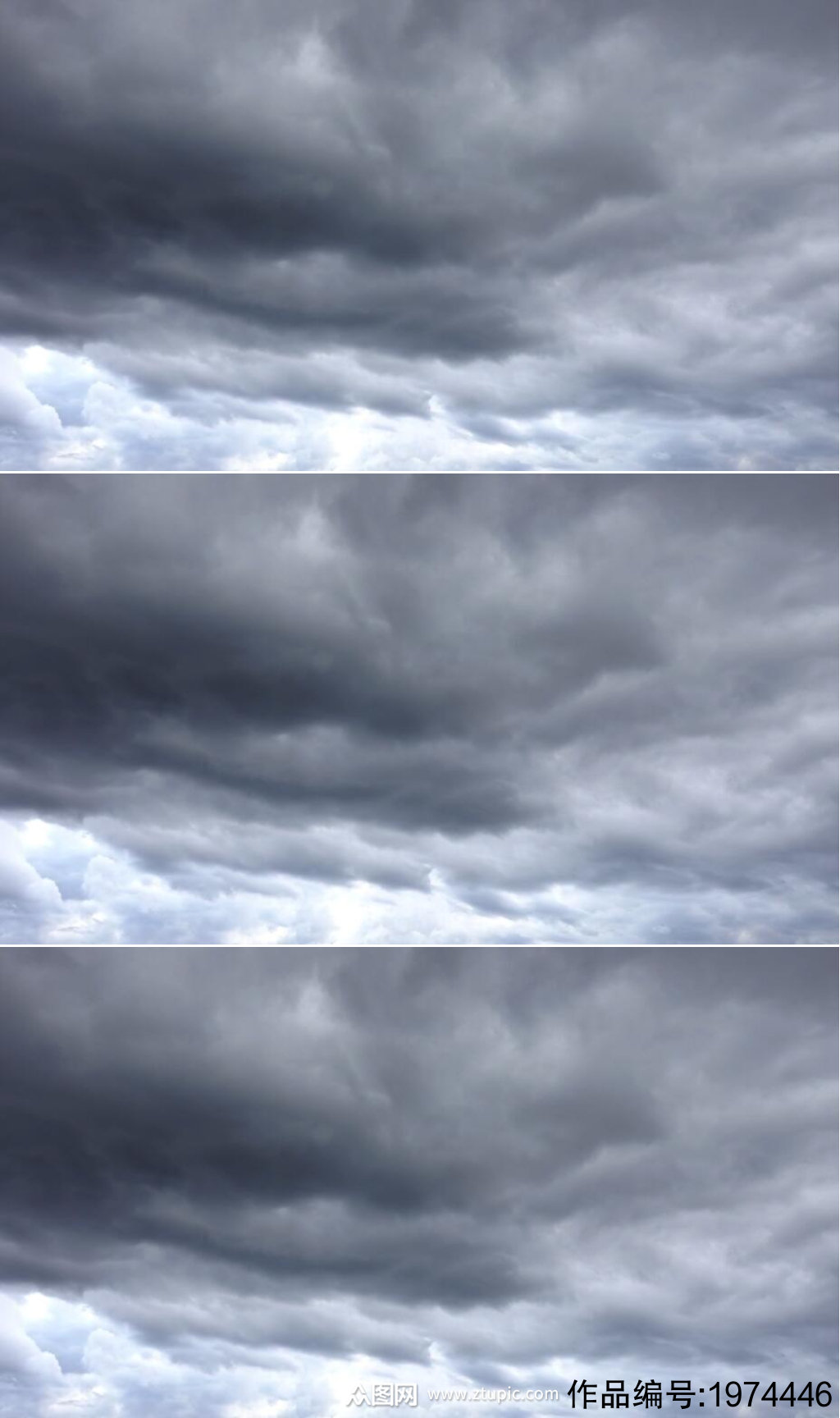 实拍暴风雨前的天空乌云密布视频素材