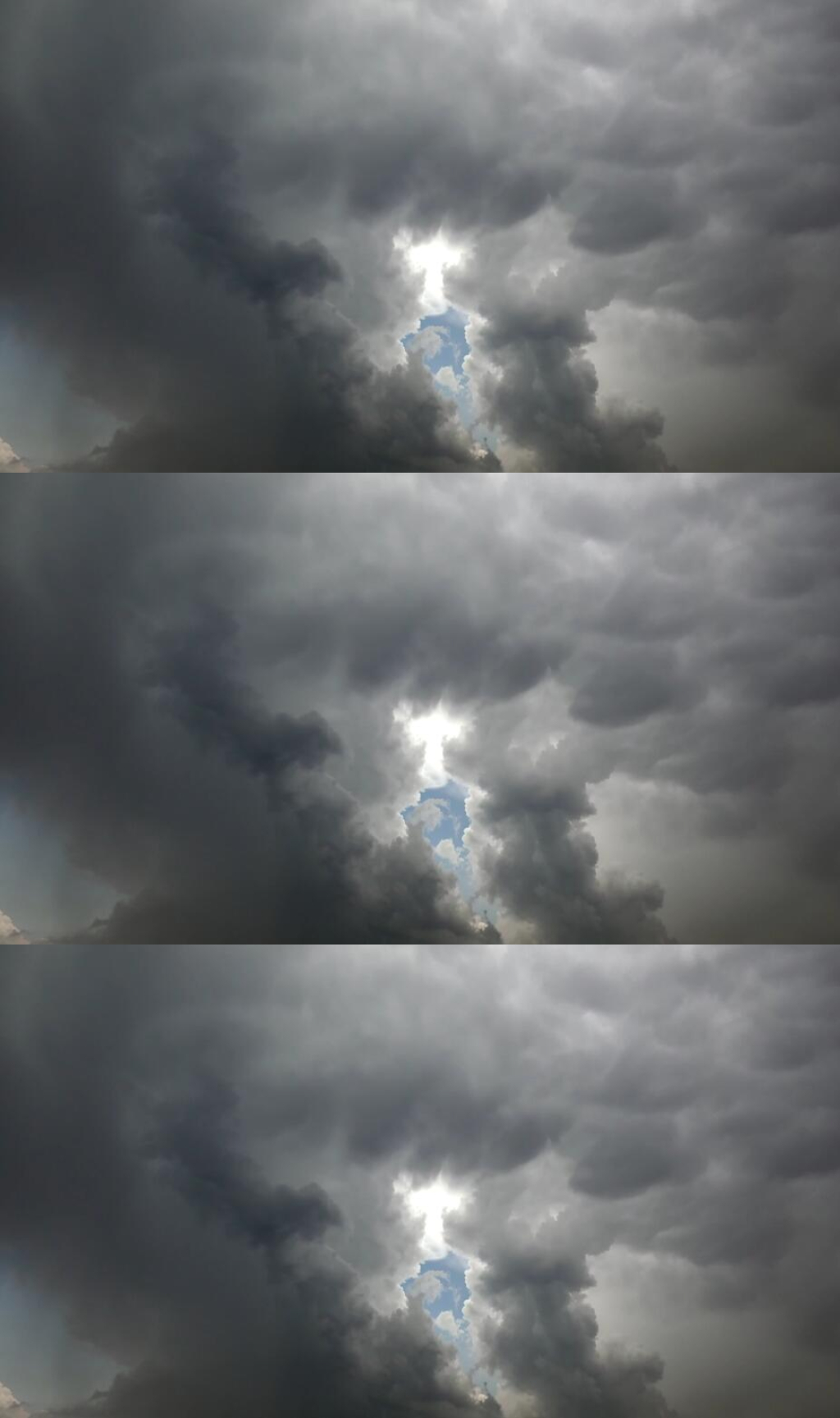 天空中乌云密布暴雨实拍视频