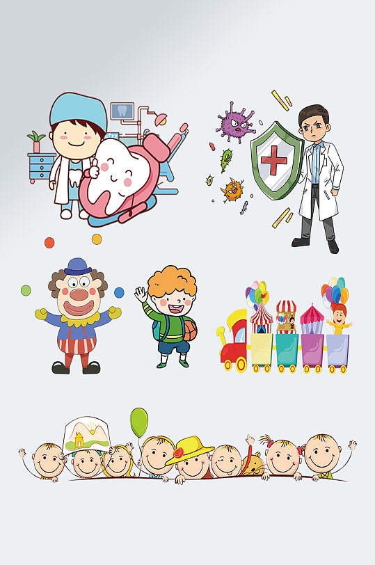 手绘幼儿园人物图片-手绘幼儿园人物素材下载-众图网