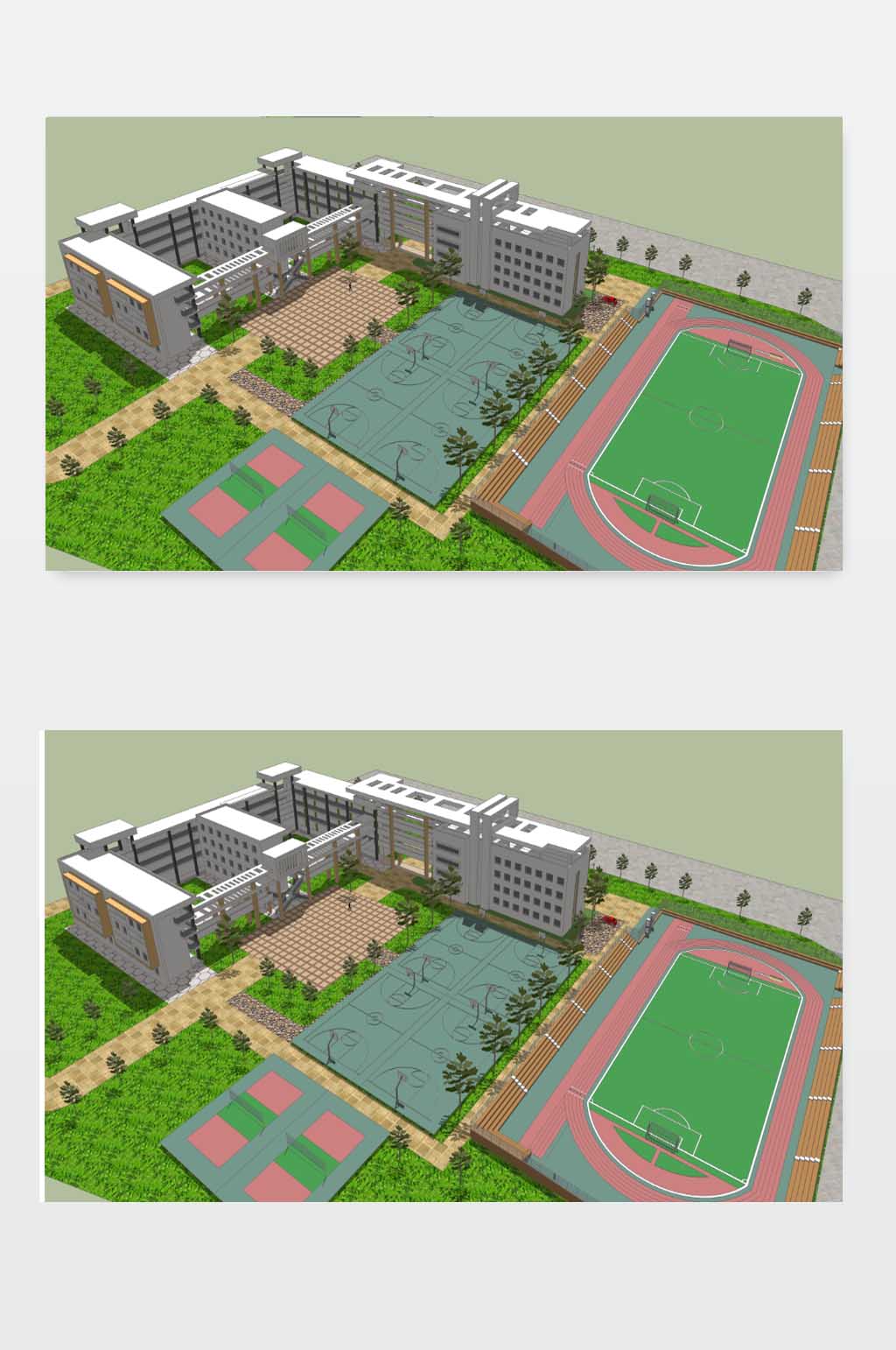 教学楼su模型下载