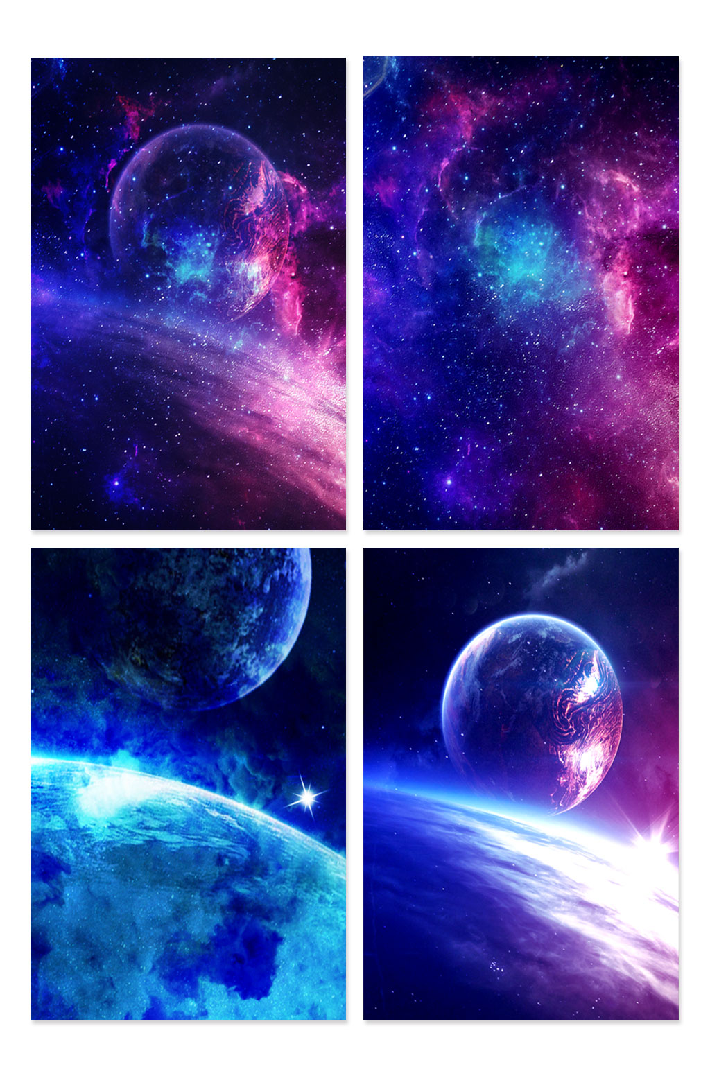 科技星空海报背景