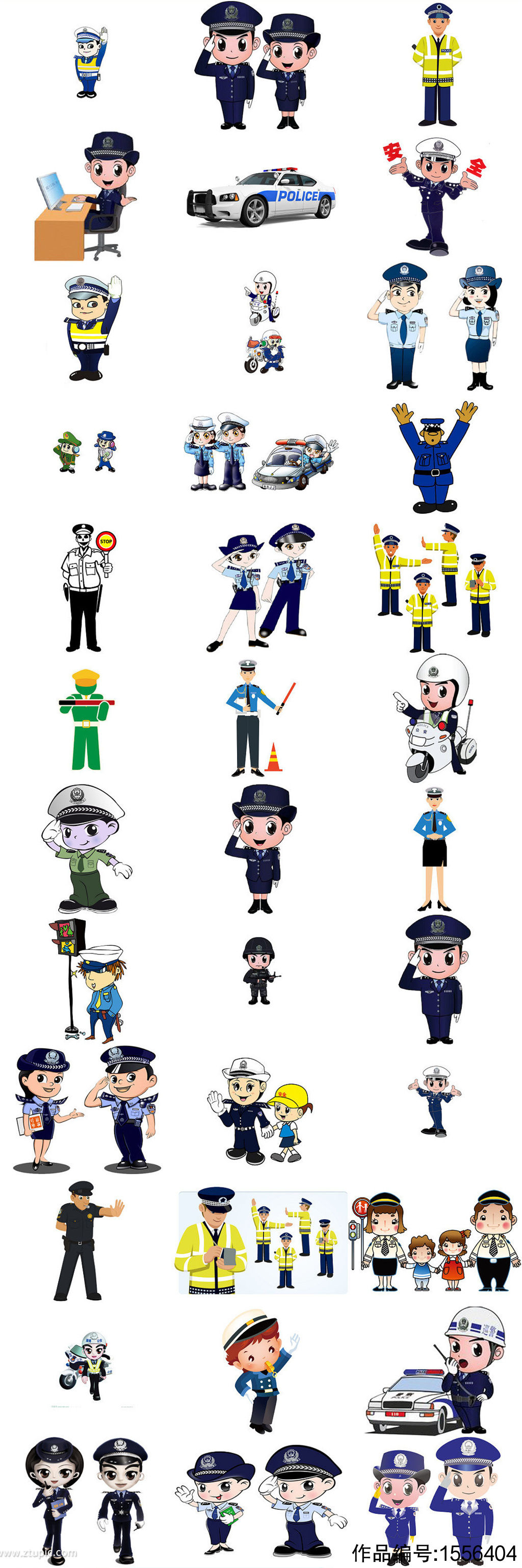 交通警察人物形象海报设计素材