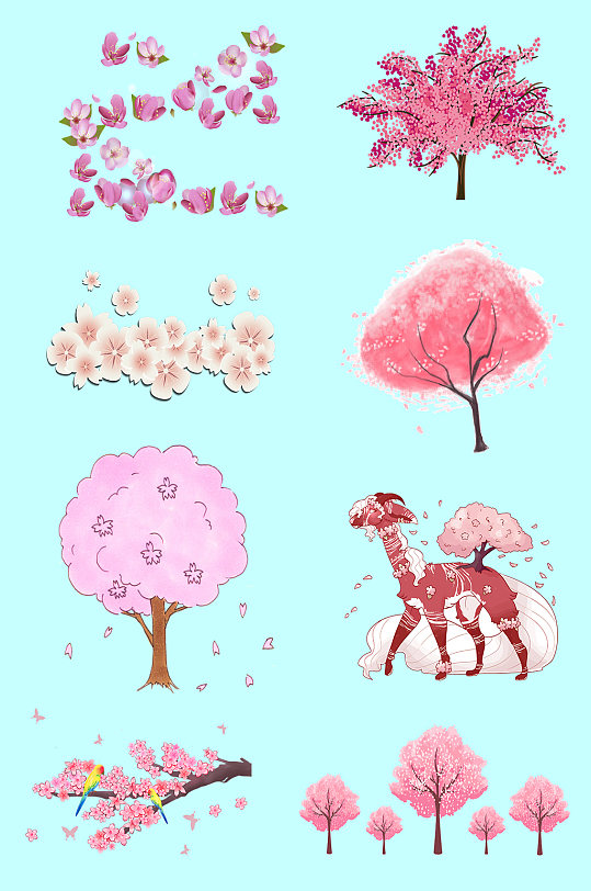 桃花桃树梦幻粉色桃花