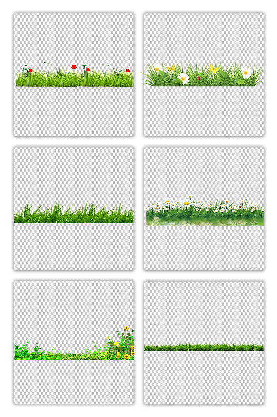 草地草坪小草绿色环保底部边框海报素材