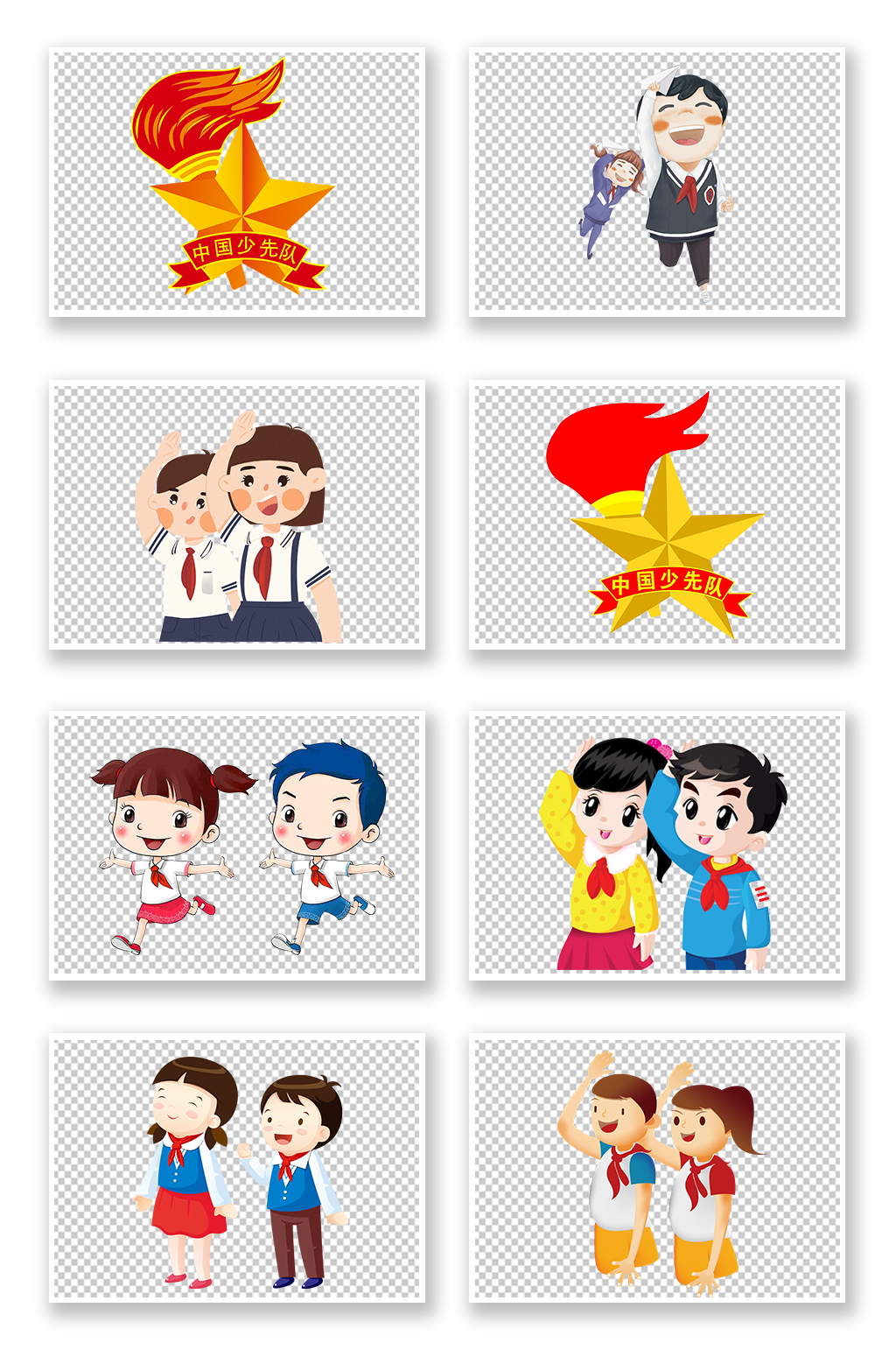 小孩红领巾png素材