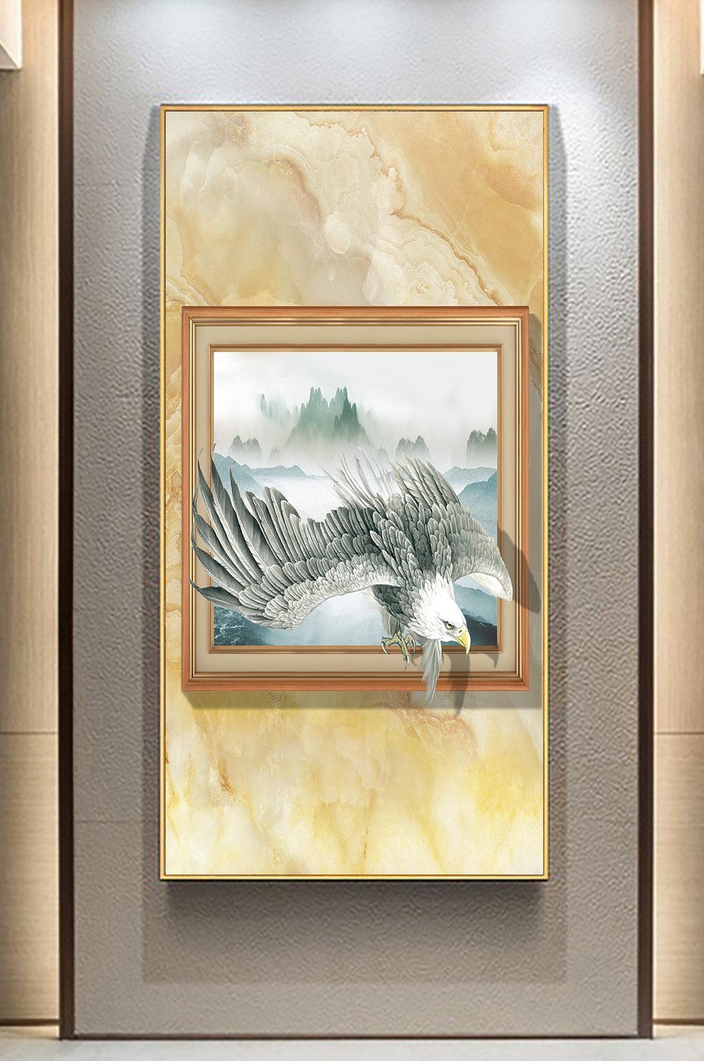 大展鸿图大理石玄关画