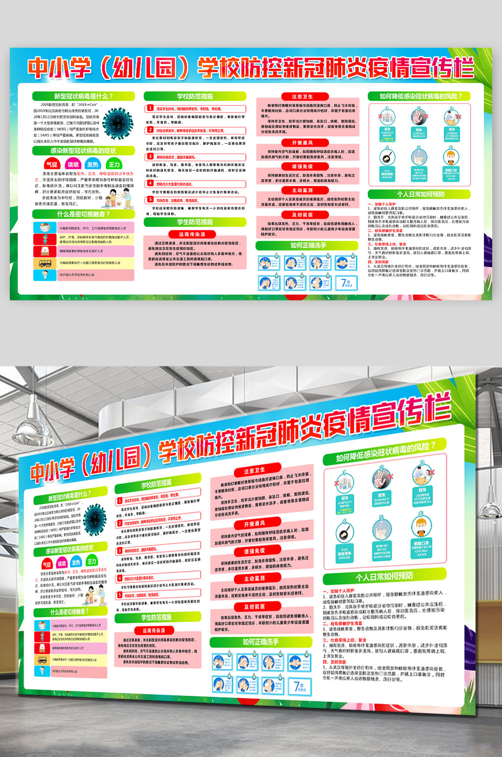 儿童医院 中小学幼儿园疫情防控知识宣传栏