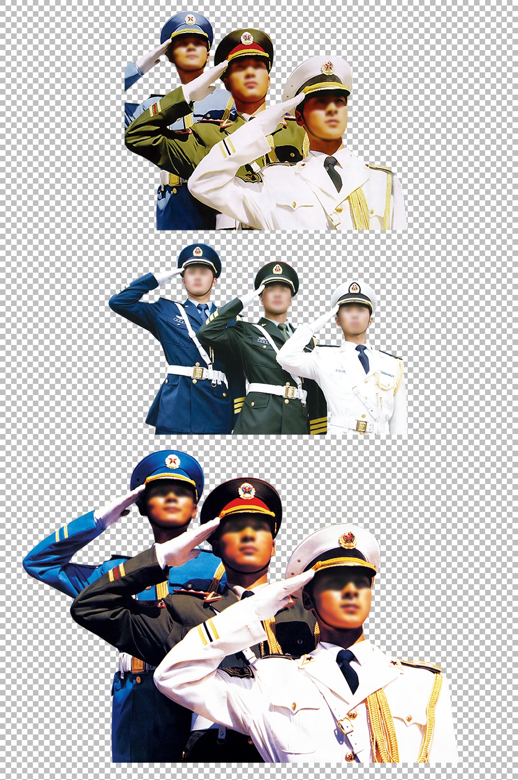 三军人物psd素材