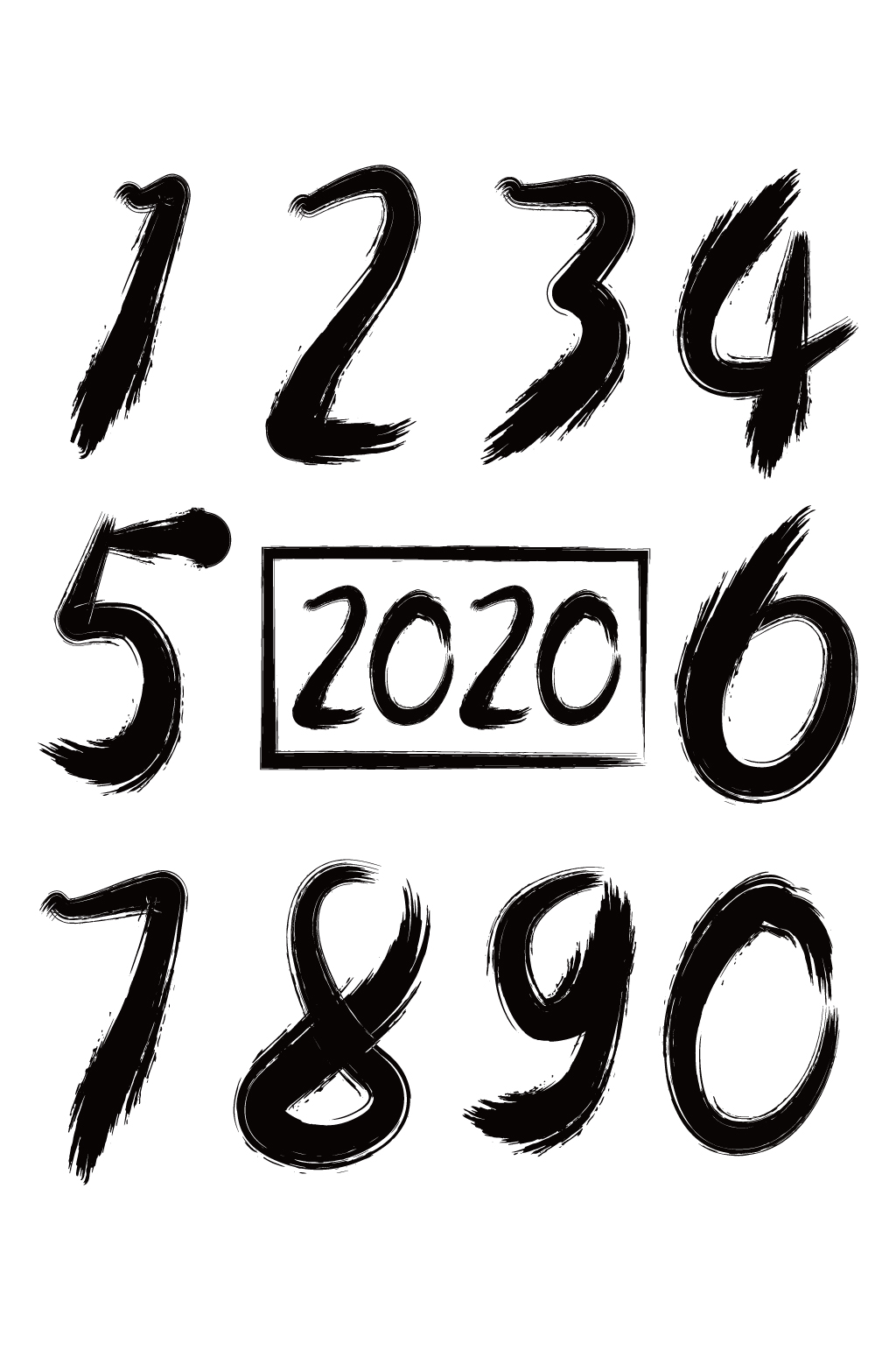 水墨毛笔意境数字字体
